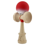 Kendama X Originala, Profesionala, Vivimall, Cupe Mari KING SIZE V3, Rubber Grip, Gaura in Baza, Rulment Metalic, din lemn 18 cm, Ata 55 cm, Gradient Rosu/Alb - vivimall.ro