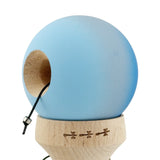 Kendama X Originala, Profesionala, Vivimall, Cupe Mari KING SIZE V3, Rubber Grip, Gaura in Baza, Rulment Metalic, din lemn 18 cm, Ata 55 cm, Gradient Albastru/Gri/Albastru deschis - vivimall.ro