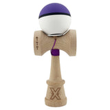Kendama X Originala, Profesionala, Vivimall, Big Cups V3, Rubber Grip model Mov/Alb - vivimall.ro