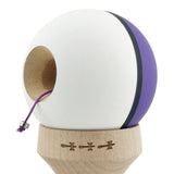 Kendama X Originala, Profesionala, Vivimall, Big Cups V3, Rubber Grip model Mov/Alb - vivimall.ro