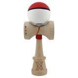 Kendama X Originala, Profesionala, Vivimall, Big Cups V3, Rubber Grip model Rosu/alb - vivimall.ro