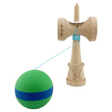 Kendama X Originala, Profesionala, Vivimall, Big Cups V3, Rubber Grip model verde/albastru/verde - vivimall.ro