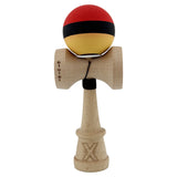 Kendama X Originala, Profesionala, Vivimall, Big Cups V3, Rubber Grip model rosu/negru/galben - vivimall.ro