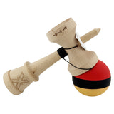Kendama X Originala, Profesionala, Vivimall, Big Cups V3, Rubber Grip model rosu/negru/galben - vivimall.ro