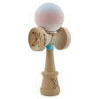 Kendama X Originala, Profesionala, Vivimall, Cupe Mari KING SIZE V3, Rubber Grip, Gaura in Baza, Rulment Metalic, din lemn 18 cm, Ata 55 cm, Gradient Albastru deschis/Roz/Alb - vivimall.ro