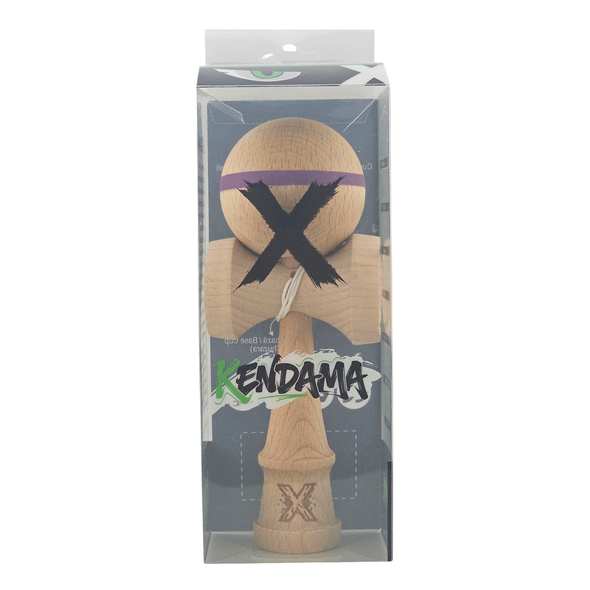 Kendama X Originală, Profesională, Flippy, din Lemn, 18 cm, Dunga Mov