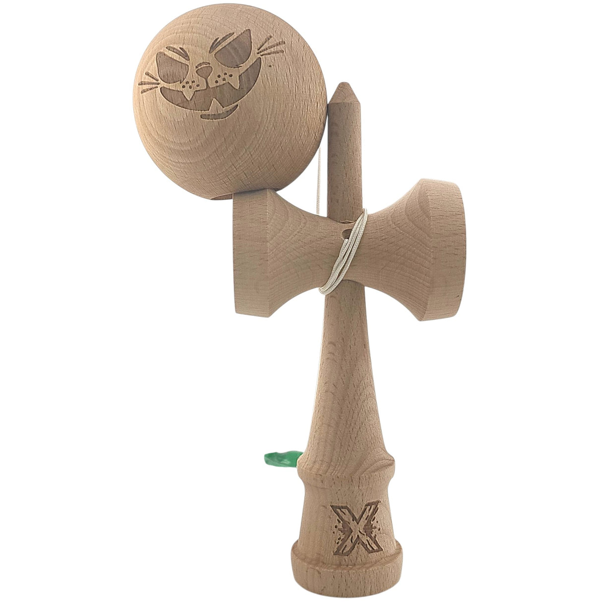 Kendama X Originala, Profesionala, Vivimall, din Lemn, 18 cm, Special, Crazy Cat, Lemn - vivimall.ro