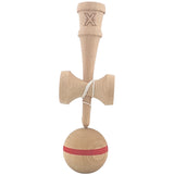 Kendama X Originala, Profesionala, Vivimall, din Lemn, 18 cm, Special, Model cu Dunga, Roz - vivimall.ro