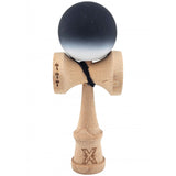 Kendama X Originala, Profesionala, Vivimall, Big Cups V2, Rubber Grip cu Cupe Mari, Rulment Metalic cu Ata 55 cm,-Gradient Alb/Negru - vivimall.ro