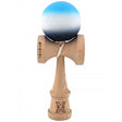 Kendama X Originala, Profesionala, Flippy, Big Cups V2, Rubber Grip cu Cupe Mari, Rulment Metalic cu Ata 55 cm, Gradient Albastru/Alb/Negru - vivimall.ro