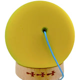 Kendama X Originala, Profesionala, Vivimall, Big Cups V2, Rubber Grip cu Cupe Mari, Rulment Metalic cu Ata 55 cm,-Gradient Galben/Albastru - vivimall.ro