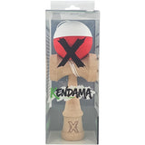 Kendama X Originala, Profesionala, Vivimall, din Lemn, Rubber Grip, 18 cm, Alb/Rosu - vivimall.ro