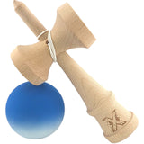 Kendama X Originala, Profesionala, Vivimall, din Lemn, Rubber Grip, 18 cm, Albastru/Alb - vivimall.ro