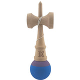 Kendama X Originala, Profesionala, Vivimall, din Lemn, Rubber Grip, 18 cm, Albastru/Mov - vivimall.ro