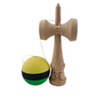 Kendama X Originala, Profesionala, Vivimall, din Lemn, Rubber Grip, 18 cm, Galben/Negru/Verde - vivimall.ro