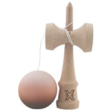 Kendama X Originala, Profesionala, Vivimall, din Lemn, Rubber Grip, 18 cm, Maro/Bej/Roz - vivimall.ro