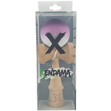 Kendama X Originala, Profesionala, Flippy, din Lemn, Rubber Grip, 18 cm, Negru/Maro/Alb
