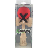 Kendama X Originala, Profesionala,  Flippy, din lemn, Rubber Grip, 18 cm, Rosu - vivimall.ro