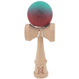 Kendama X Originala, Profesionala, Flippy, din Lemn, Rubber Grip, 18 cm, Rosu/Verde - vivimall.ro