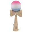 Kendama X Originala, Profesionala, Vivimall, din Lemn, Rubber Grip, 18 cm, Roz/Alb/Gri - vivimall.ro