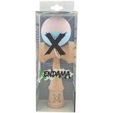Kendama X Originala, Profesionala,  Flippy, din lemn, Rubber Grip, 18 cm, Roz/Albastru - vivimall.ro