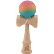 Kendama X Originala, Profesionala, Flippy, din Lemn, Rubber Grip, 18 cm, Roz/Galben/Albastru - vivimall.ro