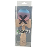 Kendama X Originala, Profesionala, Vivimall, din Lemn, Rubber Grip, 18 cm, Roz/Mov/Albastru - vivimall.ro