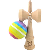 Kendama X Originala, Profesionala, Vivimall, din Lemn, Super Sticky, 18 cm, Multicolor - vivimall.ro