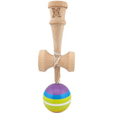 Kendama X Originala, Profesionala, Vivimall, din Lemn, Super Sticky, 18 cm, Multicolor - vivimall.ro