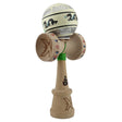 Kendama X Originala, Profesionala, Vivimall, DRAGON Series, Super Sticky cu Cupe Mari King Size V3, Rulment Metalic si Gaura in Baza, din Lemn 18 cm, Ata 55 cm, Gri/Verde deschis - vivimall.ro