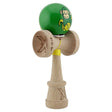 Kendama X Originala, Profesionala, Vivimall, Green Monkey, Super Sticky cu Cupe Mari King Size V3, Rulment Metalic si Gaura in Baza, din Lemn 18 cm, Ata 55 cm, Verde - vivimall.ro