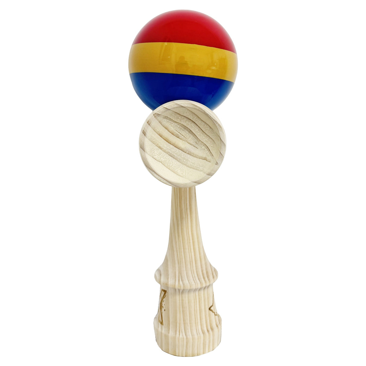 Set complet Kendama X Originală Super Big 52 cm, bilă multicolor sticky, ață 95 cm – vedere de ansamblu