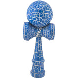 Kendama X Originala, Profesionala, Flippy, Kendama Cracked, din Lemn – 18 cm, Crack Albastru/Alb
