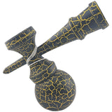 Kendama X Originala, Profesionala, Flippy, Kendama Cracked, din Lemn – 18 cm, Crack Negru/Galben