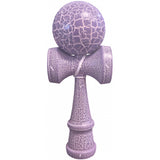 Kendama X Originala, Profesionala, Vivimall, Kendama Cracked, din Lemn – 18 cm, Lila/Alb - vivimall.ro