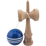 Kendama X Originala, Profesionala, Flippy, Original Super Sticky, din Lemn, 18 cm, Dark Blue/Alb - vivimall.ro