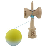 Kendama X Originala, Profesionala, Vivimall, Big Cups V3, Rubber Grip model Galben Verde - vivimall.ro
