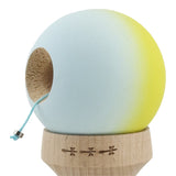 Kendama X Originala, Profesionala, Vivimall, Big Cups V3, Rubber Grip model Galben Verde - vivimall.ro