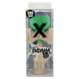 Kendama X Originala, Profesionala, Vivimall, Rubber Grip, Cupe Mari KING SIZE V3, Gaura in Baza, Rulment Metalic, din lemn 18 cm, Ata 55 cm, Bicolor Mov/Verde - vivimall.ro