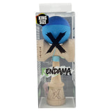 Kendama X Originala, Profesionala, Vivimall, Rubber Grip, Cupe Mari KING SIZE V3, Gaura in Baza, Rulment Metalic, din lemn 18 cm, Ata 55 cm, Bicolor Albastru/Albastru deschis - vivimall.ro