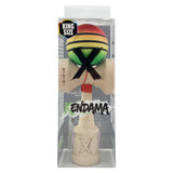 Kendama X Originala, Profesionala, Vivimall, Rubber Grip, Cupe Mari KING SIZE V3, Gaura in Baza, Rulment Metalic, din lemn 18 cm, Ata 55 cm, Special Rosu/Galben/Verde - vivimall.ro