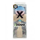 Kendama X Originala, Profesionala, Vivimall, Rubber Grip, Cupe Mari KING SIZE V3, Gaura in Baza, Rulment Metalic, din lemn 18 cm, Ata 55 cm, Gradient Albastru/Roz - vivimall.ro