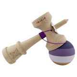 Kendama X Originala, Profesionala, Vivimall, Rubber Grip, Cupe Mari KING SIZE V3, Gaura in Baza, Rulment Metalic, din lemn 18 cm, Ata 55 cm, Special Purpuriu/Mov/Lila - vivimall.ro