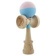 Kendama X Originala, Profesionala, Vivimall, Rubber Grip, Cupe Mari KING SIZE V3, Gaura in Baza, Rulment Metalic, din lemn 18 cm, Ata 55 cm, Bicolor Roz/Bleu - vivimall.ro