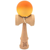 Kendama X Originala, Profesionala, Flippy, Rubber Grip, din Lemn, 18 cm, Portocaliu/Galben - vivimall.ro