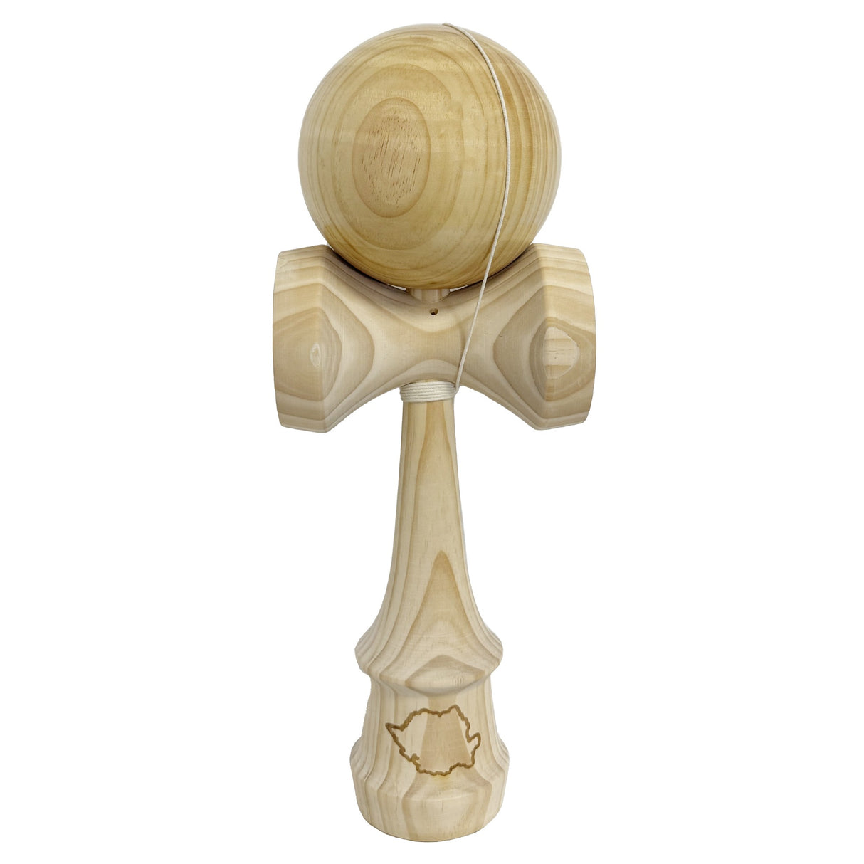 Kendama X Originala, Profesionala, Vivimall, SUPER BIG cu Cupe KING SIZE, Bila Super Sticky, Diametrul 17 cm, din Lemn, 52 x 20 cm, Natural Maro - vivimall.ro