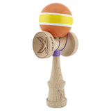 Kendama X Originala, Profesionala, Vivimall, Big Cups V2, Super Sticky Legendary Cupe Mari, Rulment Metalic cu Ata 55 cm, Portocaliu/Galben/Alb - vivimall.ro