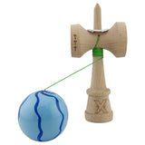 Kendama X Originala, Profesionala, Flippy, Super Sticky cu Cupe Mari KING SIZE V3, Gaura in Baza, Rulment Metalic, din lemn 18 cm, Ata 62/65 cm, Special Albastru deschis - vivimall.ro
