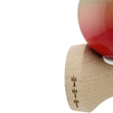 Kendama X Originala, Profesionala, Flippy, Super Sticky cu Cupe Mari KING SIZE V3, Gaura in Baza, Rulment Metalic, din lemn 18 cm, Ata 62/65 cm, Gradient Verde/Portocaliu/Rosu - vivimall.ro