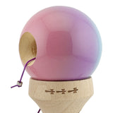 Kendama X Originala, Profesionala, Flippy, Super Sticky cu Cupe Mari KING SIZE V3, Gaura in Baza, Rulment Metalic, din lemn 18 cm, Ata 62/65 cm, Gradient Albastru/Mov/Roz - vivimall.ro